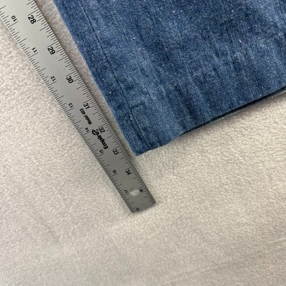 Vintage Levi's Jeans Fit 34x34 Blue Pantanela Flare Wide Leg Western Scovill 70s - Picture 3 of 12
